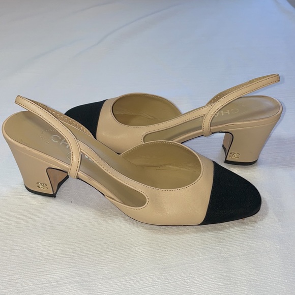 CHANEL Shoes - Chanel Sling Back Shoes Size 38C/ 7.5